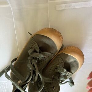 Kids Green Canvas Shoes